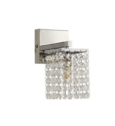 Attica Single Wall Lamp, IP44, Polished Chrome/Crystal