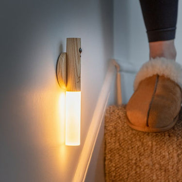 Gingko Smart Baton Rechargeable Lamp, Natural Ash