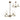 A1 - Carla Pendant/Semi Ceiling, 5 x E14 (Max 40W), Antique Brass, 1yr Warranty