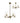 A1 - Carla Pendant/Semi Ceiling, 5 x E14 (Max 40W), Antique Brass, 1yr Warranty