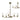 A1 - Carla Pendant/Semi Ceiling, 6 x E14 (Max 40W), Antique Brass, 1yr Warranty