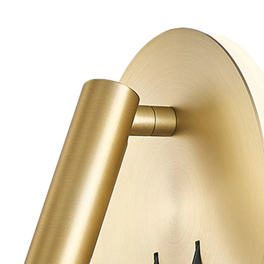 Cayman Wall Bracket, Backlight with Reading Light - Satin Brass Round