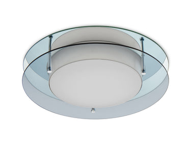 Chamber Ceiling, 18W LED, IP44, Smoked/Mirror