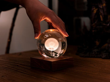 Gingko Amber Crystal Dandelion Rechargeable Lamp