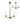 A1 - Carla Pendant/Semi Ceiling, 3 x E14 (Max 40W), Antique Brass, 1yr Warranty