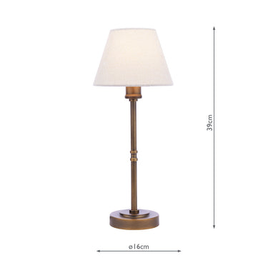 Laura Ashley Denston Table Lamp Antique Bronze with Cream Shade