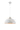 A1 - Ellora Pendant, 1 x E27 (Max 40W), Sand White/Satin Nickel, 1yr Warranty