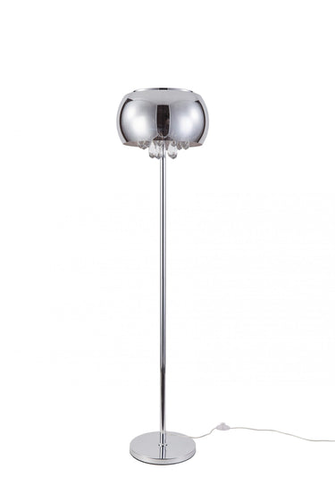 Raven Floor Lamp with Clear Crystal