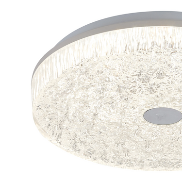 Frozen Small LED Flush, White Finish