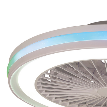 Gamer Ceiling Fan White Finish 40W LED + 20W Fan