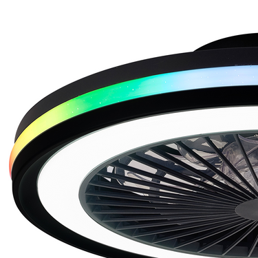 Chaser Ceiling Fan Black Finish 40W LED + 20W Fan