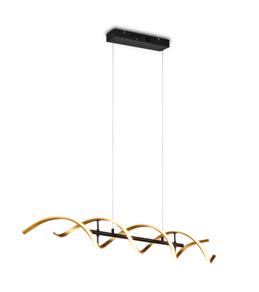 Sequence LED Pendant Black / Matt Brass