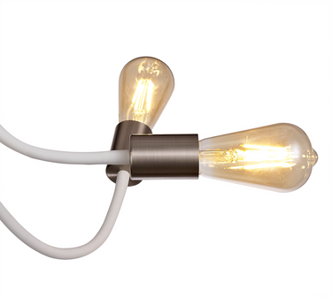Tangle Flexible 3 Light White & Satin Chrome