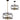 A1 - Lusso Pendant, 4 x E14 (Max 40W), Black/Satin Gold, 1yr Warranty
