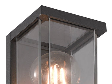 Meribel Wall Lamp, IP54, Graphite