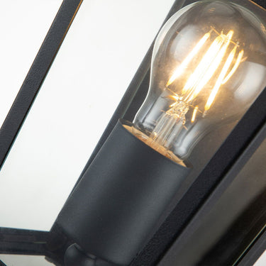 Alford Place 1 Light Half Lantern, IP44 , Black