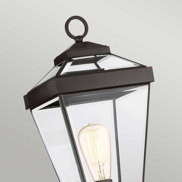 Ravina Medium IP44 Pedestal Lantern Western Bronze