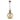 Riley Single Medium Ball Pendant Antique Brass/Cognac Glass