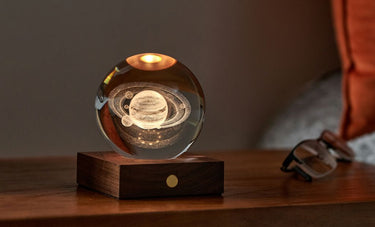 Gingko Amber Crystal Saturn Rechargeable Lamp