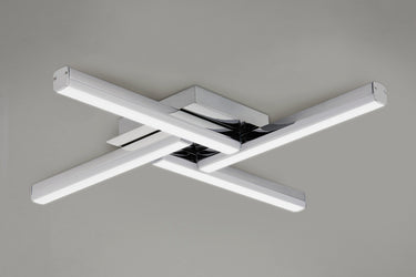 Torque 4 Light Ceiling, 24W LED, 4000K, IP44, Polished Chrome